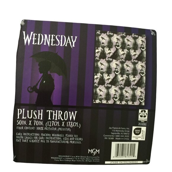 WEDNESDAY Plush Throw Nevermore Rave'N Iconic Dance Poses - Picture 3 of 4